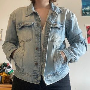 Faded ‘Something Navy’ jean jacket/denim jacket